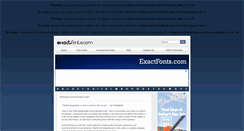 Desktop Screenshot of exactfonts.com