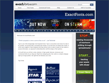 Tablet Screenshot of exactfonts.com